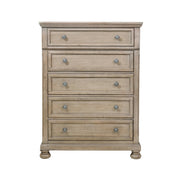 Bethel Wire Brushed Gray Sleigh Storage Platform Bedroom Set - Lara FurnitureBedroom Set