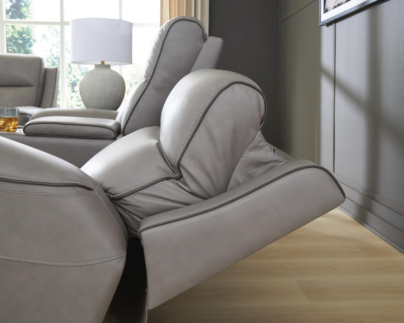 5Z-Comfort Coin Power Reclining Loveseat with Console - PCU1090018