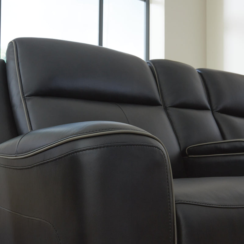 5Z-Comfort Onyx Power Reclining Loveseat with Console - PCU1090218