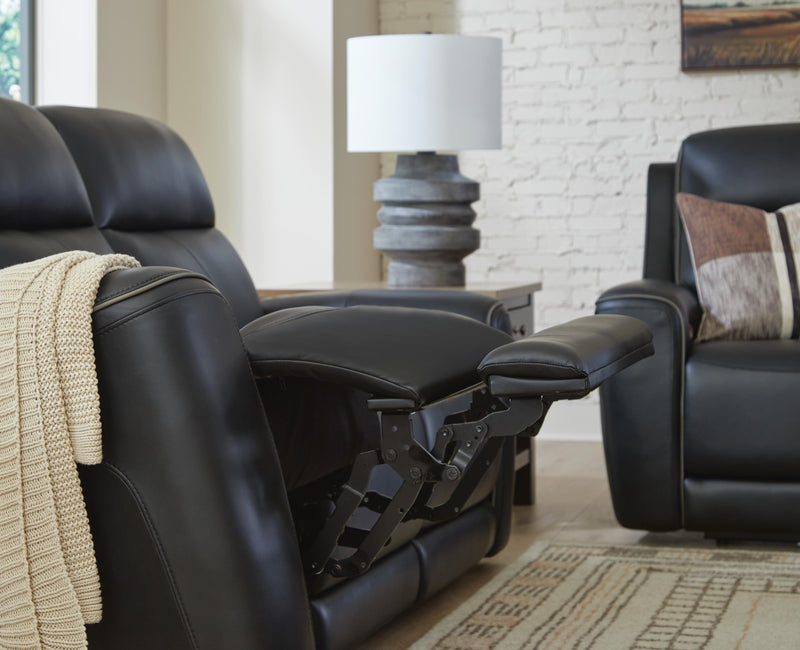 5Z-Comfort Onyx Power Reclining Loveseat with Console - PCU1090218