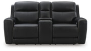 5Z-Comfort Onyx Power Reclining Loveseat with Console - PCU1090218