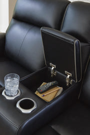 5Z-Comfort Onyx Power Reclining Loveseat with Console - PCU1090218