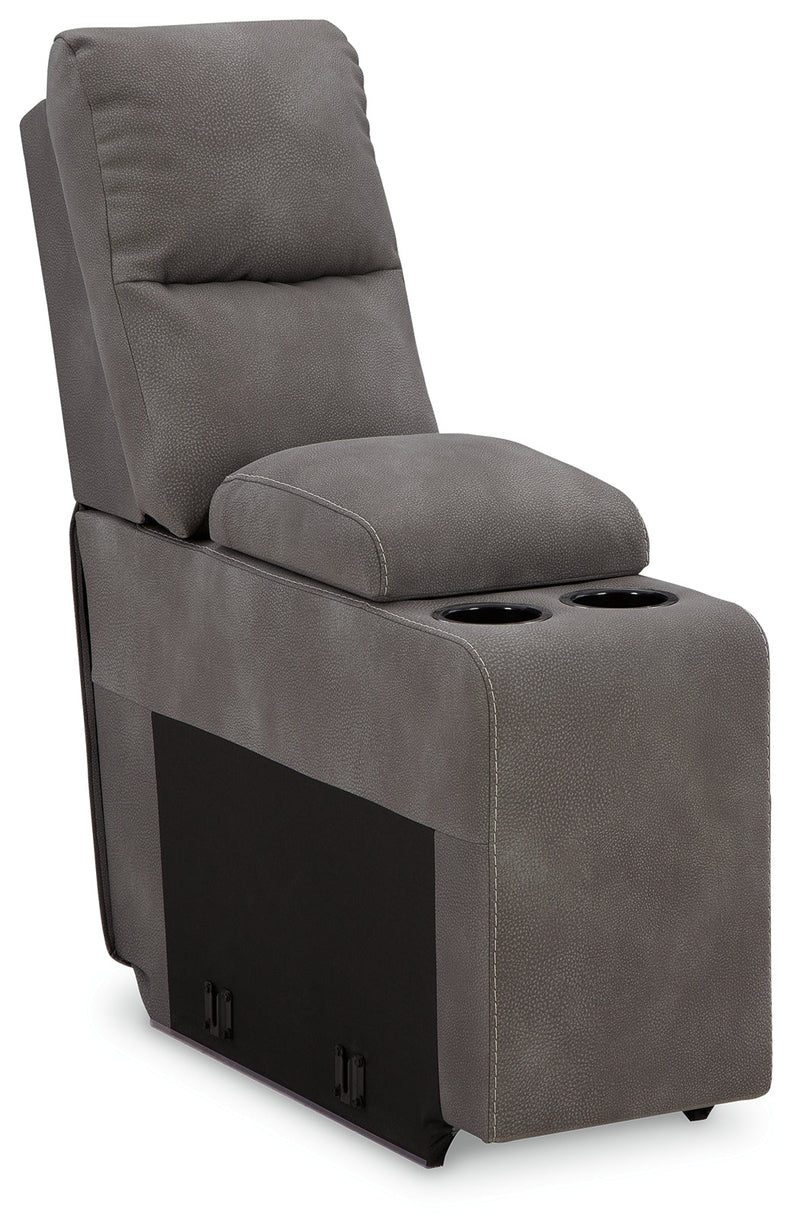 Next-Gen Durapella Slate 5-Piece Power Reclining Sectional from Ashley - Lara Furniture