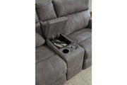 Next-Gen DuraPella Slate 3-Piece Power Reclining Sectional Loveseat with Console -  Ashley - Lara Furniture