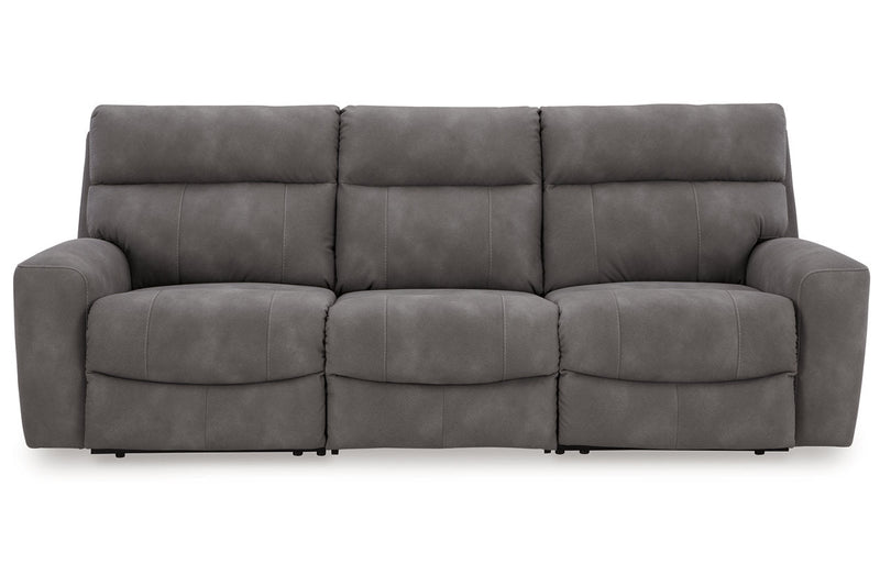 Next-Gen DuraPella Slate 3-Piece Power Reclining Sectional Sofa -  Ashley - Lara Furniture