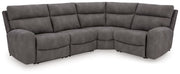 Next-Gen Durapella Slate 4-Piece Power Reclining Sectional from Ashley - Lara Furniture