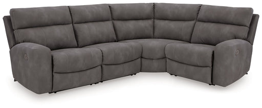 Next-Gen Durapella Slate 4-Piece Power Reclining Sectional from Ashley - Lara Furniture