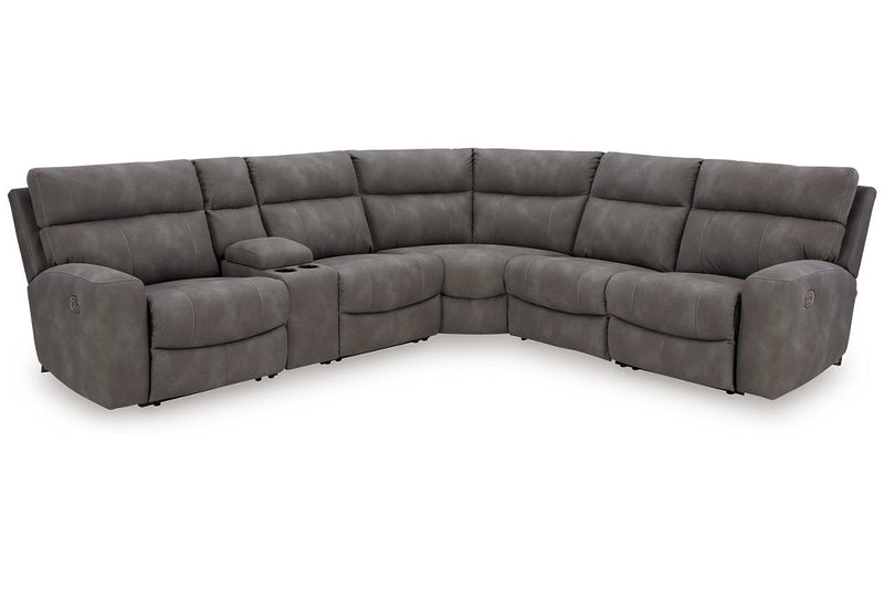 Next-Gen DuraPella Slate 6-Piece Power Reclining Sectional -  Ashley - Lara Furniture