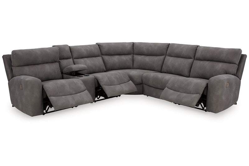 Next-Gen DuraPella Slate 6-Piece Power Reclining Sectional -  Ashley - Lara Furniture