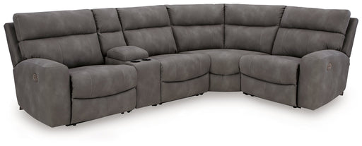 Next-Gen Durapella Slate 5-Piece Power Reclining Sectional from Ashley - Lara Furniture