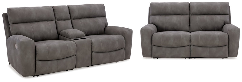 Next-Gen Slate DuraPella Sofa and Loveseat from Ashley - Lara Furniture