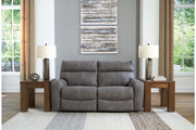 Next-Gen DuraPella Slate 2-Piece Power Reclining Sectional Loveseat -  Ashley - Lara Furniture