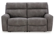 Next-Gen DuraPella Slate 2-Piece Power Reclining Sectional Loveseat -  Ashley - Lara Furniture