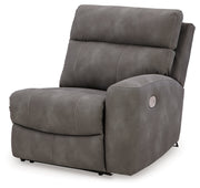 Next-Gen Durapella Slate 5-Piece Power Reclining Sectional from Ashley - Lara Furniture