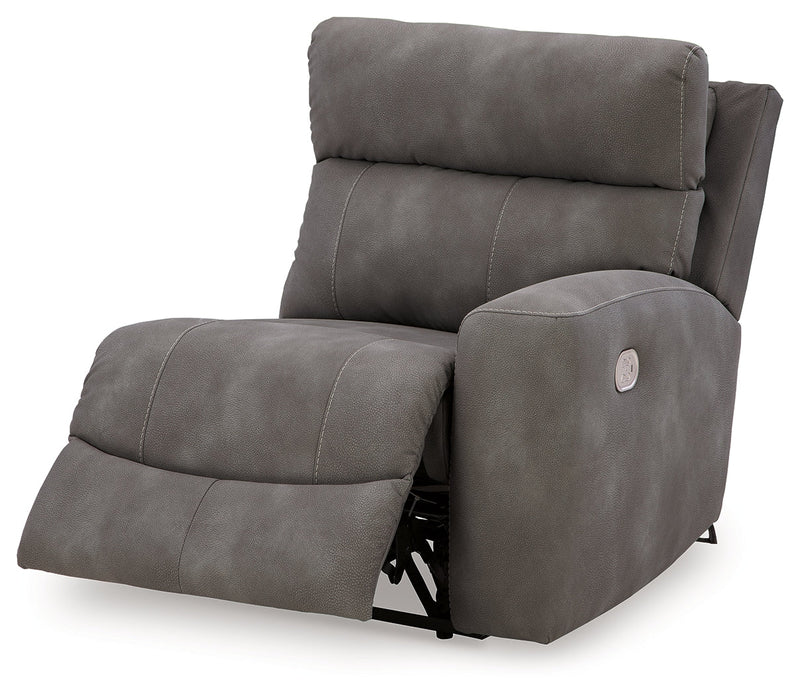 Next-Gen Durapella Slate 5-Piece Power Reclining Sectional from Ashley - Lara Furniture