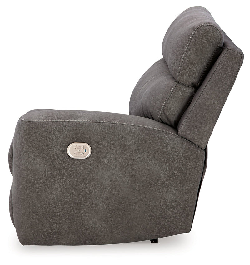 Next-Gen Durapella Slate 5-Piece Power Reclining Sectional from Ashley - Lara Furniture