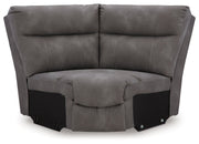 Next-Gen Durapella Slate 5-Piece Power Reclining Sectional from Ashley - Lara Furniture