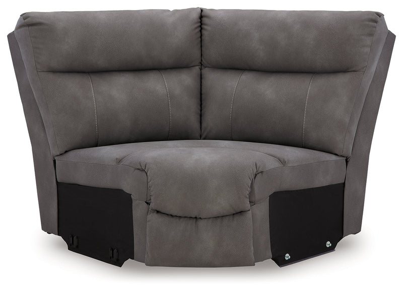 Next-Gen Durapella Slate 4-Piece Power Reclining Sectional from Ashley - Lara Furniture