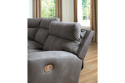 Next-Gen DuraPella Slate 2-Piece Power Reclining Sectional Loveseat -  Ashley - Lara Furniture