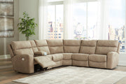 Next-Gen DuraPella Sand 6-Piece Power Reclining Sectional -  Ashley - Lara Furniture