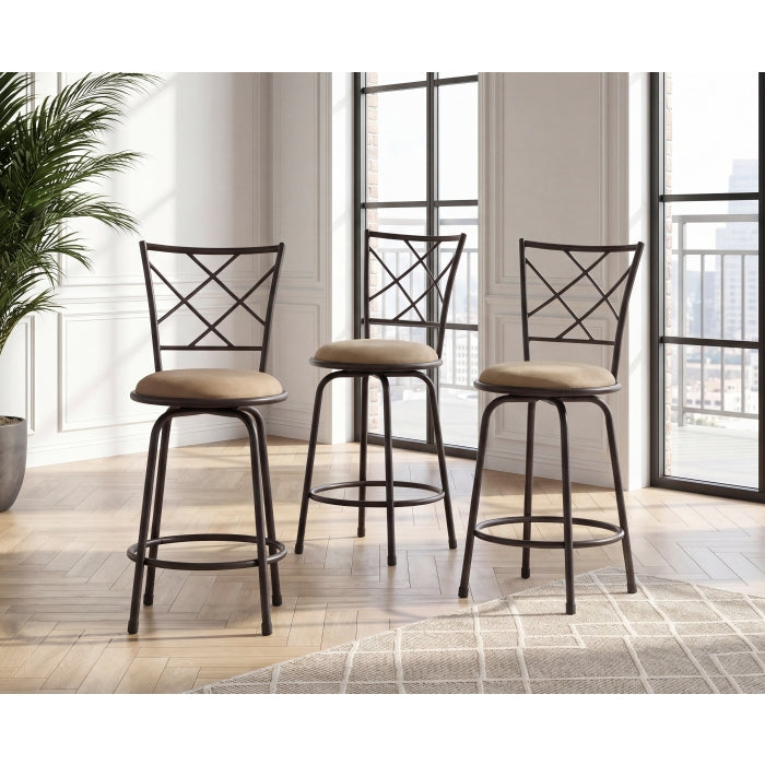6153-2429 3-Piece Pack Convertible Swivel Counter/Pub Height Chair (Set of 3) - 6153-2429