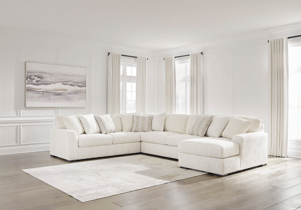 Chessington Ivory 4-Piece RAF Sectional With Chaise