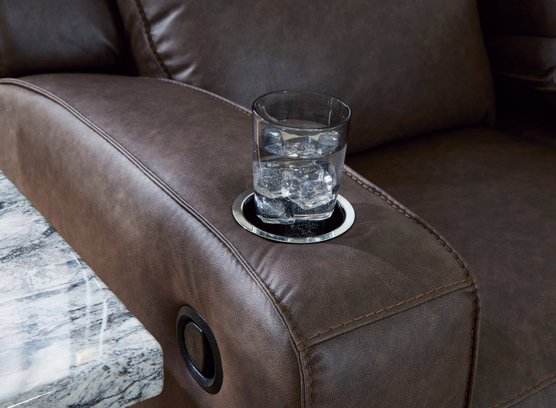 Lavenhorne Umber Reclining Sofa and Loveseat from Ashley - Lara Furniture