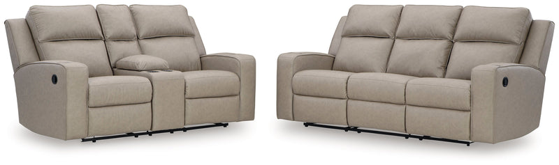Lavenhorne Pebble Reclining Sofa and Loveseat from Ashley - Lara Furniture