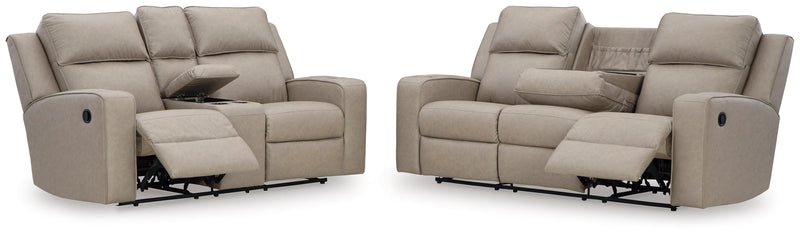 Lavenhorne Pebble Reclining Sofa and Loveseat from Ashley - Lara Furniture
