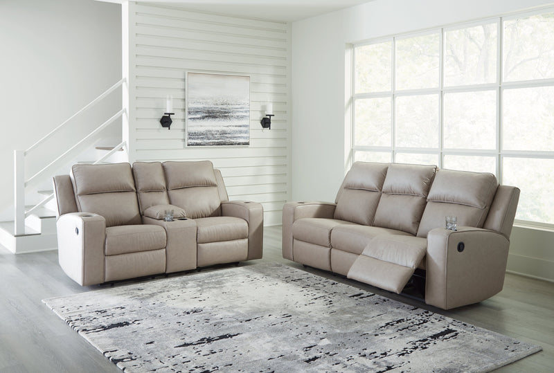 Lavenhorne Pebble Reclining Sofa and Loveseat from Ashley - Lara Furniture