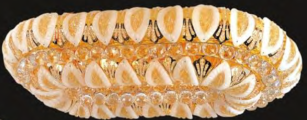 6685F-OV LED 22X36 GOLD FLUSH MOUNT COLOR CHANGING WITH REMOTE (CB114)(FO269) - 210000000681