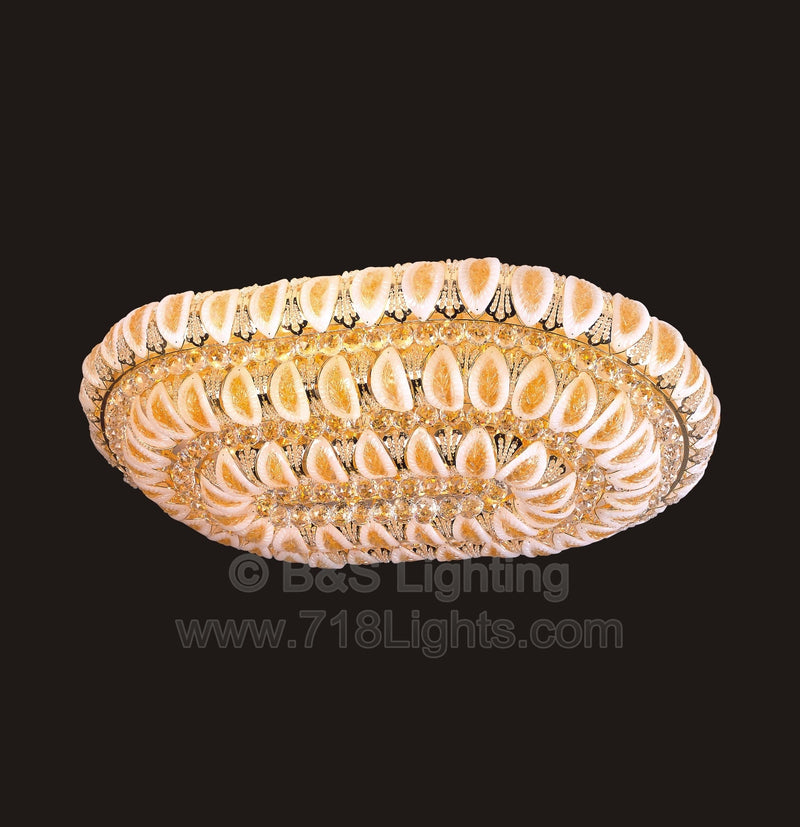 6685F-OV LED 32X48 GOLD FLUSH MOUNT COLOR CHANGING WITH REMOTE (CB154)(FO526) - 210000000665