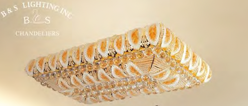 6685F-SQ 22X36 GOLD SQUARE LED COLOR CHANGING REMOTE CONTROL CHANDELIER (CB90)(FO403) - 210000000695