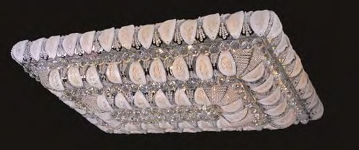 6685F-SQ 32X48 CHROME SQUARE LED COLOR CHANGING REMOTE CONTROL CHANDELIER (CB172)(FO525) - 210000000697