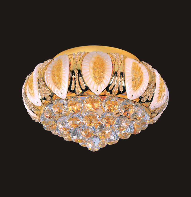 6685F16G - 16''X8'' GOLD FLUSH MOUNT COLOR CHANGING WITH LED REMOTE - 210000002688