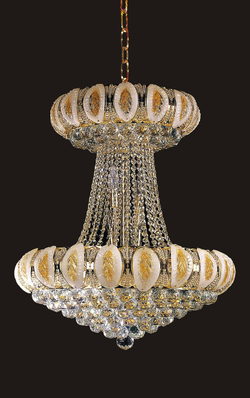 6685HC24C -W22''H26'' CHROME MURANO STYLE CHANDELIER WITH EXTENDED TOP AND EXTRA CRYSTAL (CB162)(FO210) - 210000000713