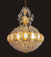 6685HS24C -W24''H28'' CHROME SPIKE TOP CHANDELIER (CB249)(FO270) - 210000001981