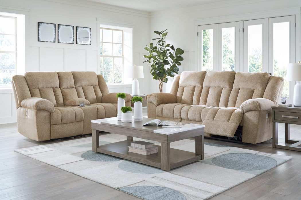 Tip-Off Traditional Wheat Power Reclining Living Room Set