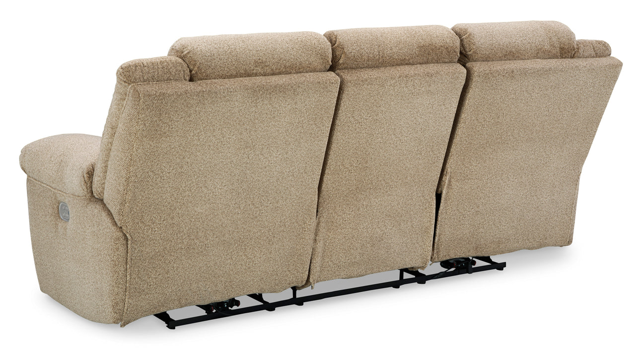 Tip-Off Traditional Wheat PWR REC Sofa with ADJ Headrest