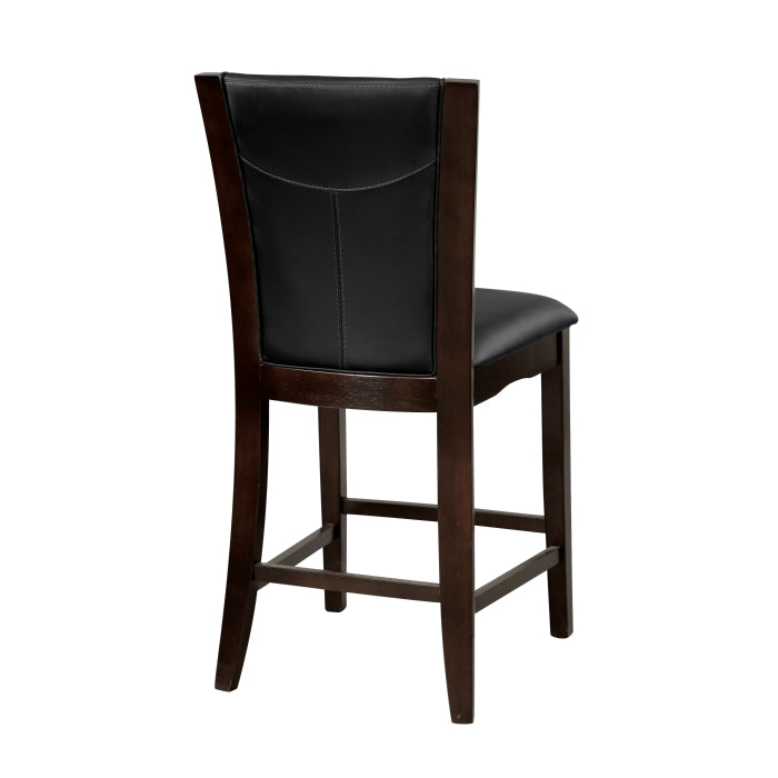 710-24 Counter Height Chair, Dark Brown Bi-Cast Vinyl, Set of 2 - 710-24