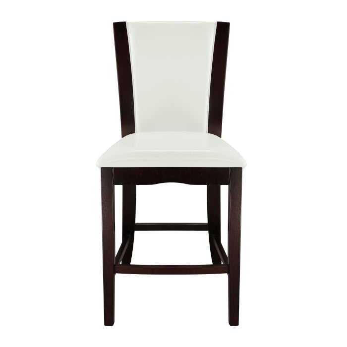 710-24W Counter Height Chair, White Bi-Cast Vinyl, Set of 2 - 710-24W