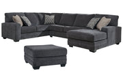 Tracling Slate 3-Piece Sectional with Ottoman -  Ashley - Lara Furniture