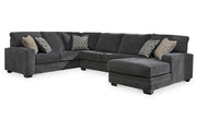 Tracling Slate 3-Piece Sectional with Ottoman -  Ashley - Lara Furniture