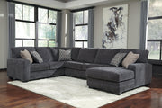 Tracling Slate 3-Piece Sectional with Ottoman -  Ashley - Lara Furniture