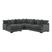 Worchester Dark Gray 4 - Piece LAF Modular Sectional - Lara FurnitureSectional