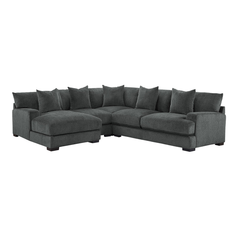 Worchester Dark Gray 4 - Piece LAF Modular Sectional - Lara FurnitureSectional