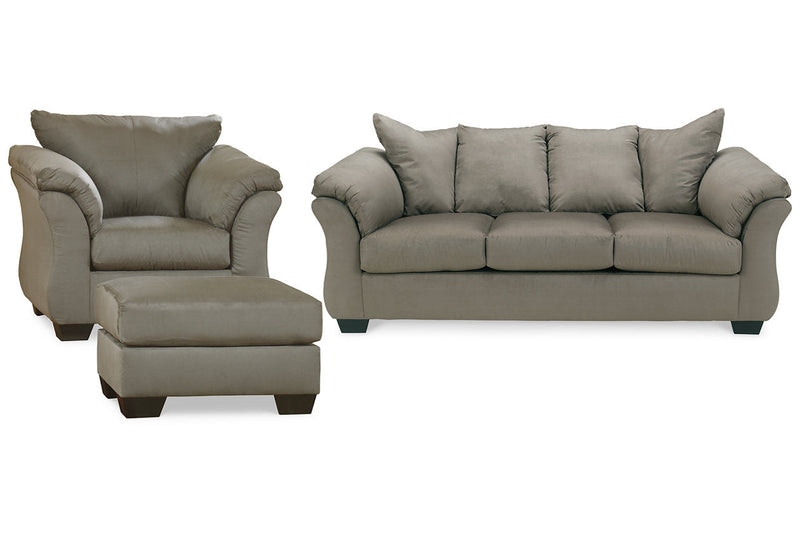 Darcy Cobblestone Sofa, Chair and Ottoman -  Ashley - Lara Furniture