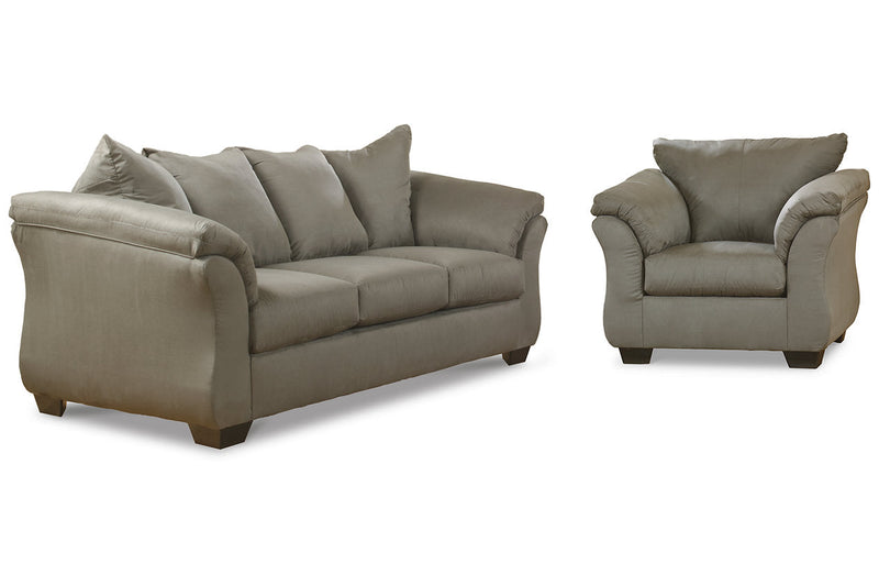 Darcy Cobblestone Sofa and Chair -  Ashley - Lara Furniture
