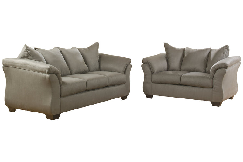 Darcy Cobblestone Sofa and Loveseat -  Ashley - Lara Furniture