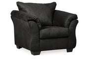 Darcy Black Chair and Ottoman -  Ashley - Lara Furniture